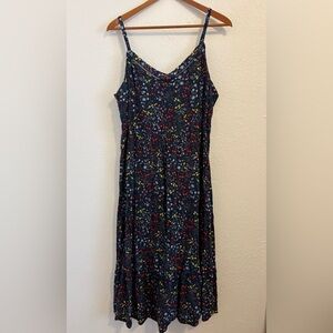 Old Navy Floral Spaghetti Strap Fit and Flare Cami Dress, Size XL